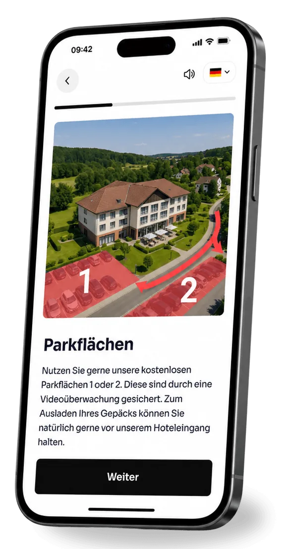Parkflächen am Haus anzeigen