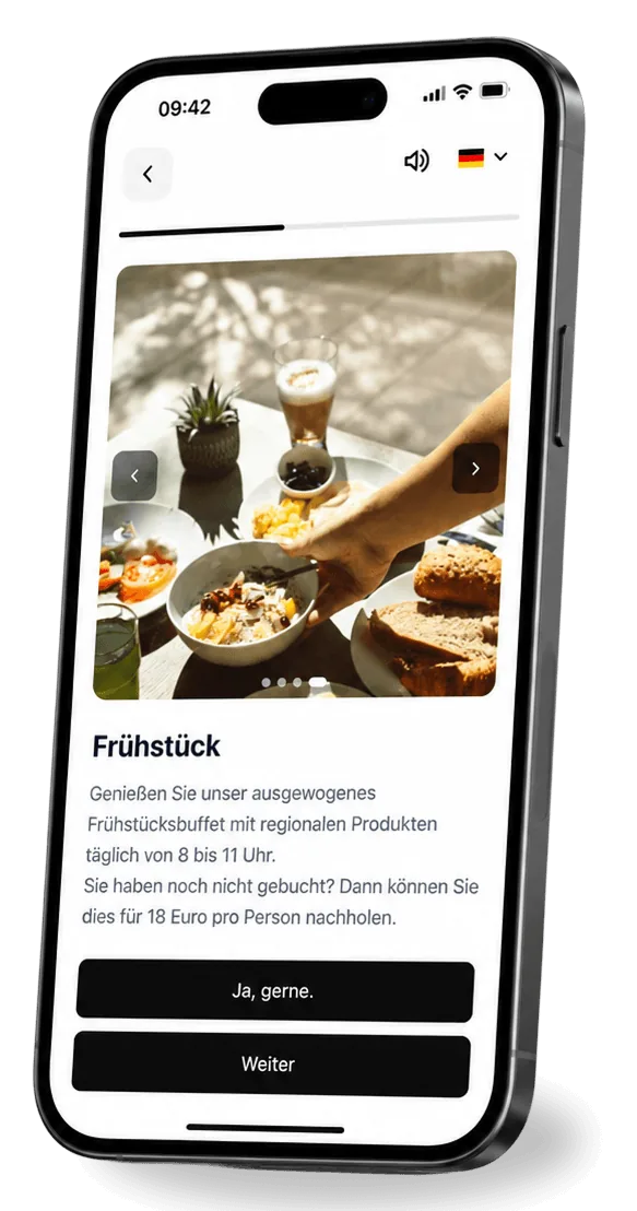 Frühstück und Extras dazubuchen